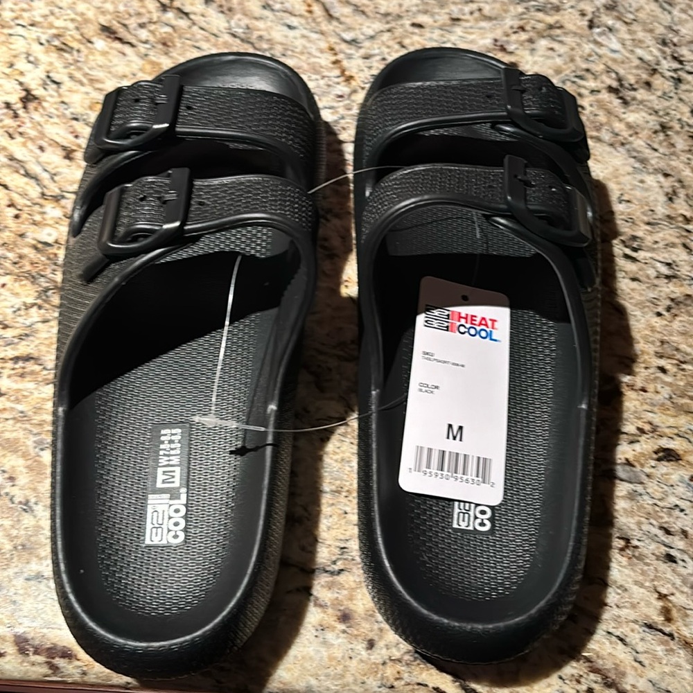 Black Slides (double buckle)